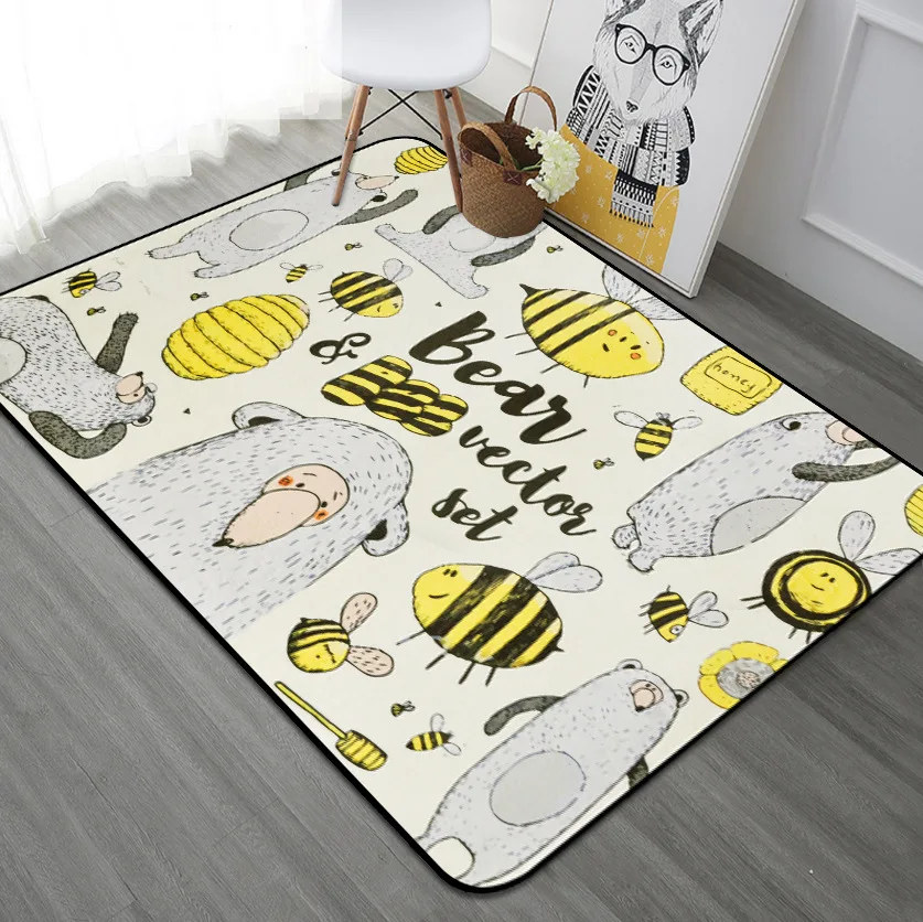 Cartoon Honeybee Printing Carpets For Living Room Game Carpet Baby Bedroom Crawl Mat/Rug Pad/Rugs Non-skid Bathroom Kids Child
Cartoon Honeybee Printing Carpets For Living Room Game Carpet Baby Bedroom Crawl Mat/Rug Pad/Rugs Non-skid Bathroom Kids Child