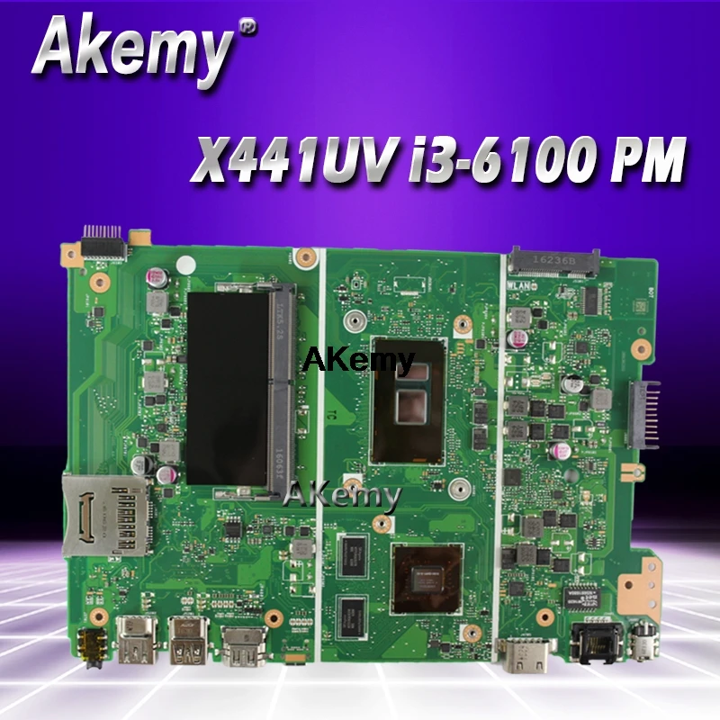 X441UV motherboard For Asus X441U X441UV F441U A441U X441UVK laptop motherboard notebook original motherboard Test i3-6100 PM
X441UV motherboard For Asus X441U X441UV F441U A441U X441UVK laptop motherboard notebook original motherboard Test i3-6100 PM