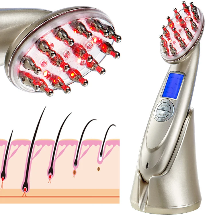 RF Laser Hair Growth Massage Comb Anti Hair Loss Therapy Infrared Red Light EMS Vibration Massager Hair Care Hair Brush
RF Laser Hair Growth Massage Comb Anti Hair Loss Therapy Infrared Red Light EMS Vibration Massager Hair Care Hair Brush