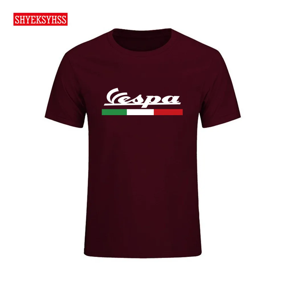Футболка Vespa Мужская классическая брендовая тенниска в стиле ретро модная одежда