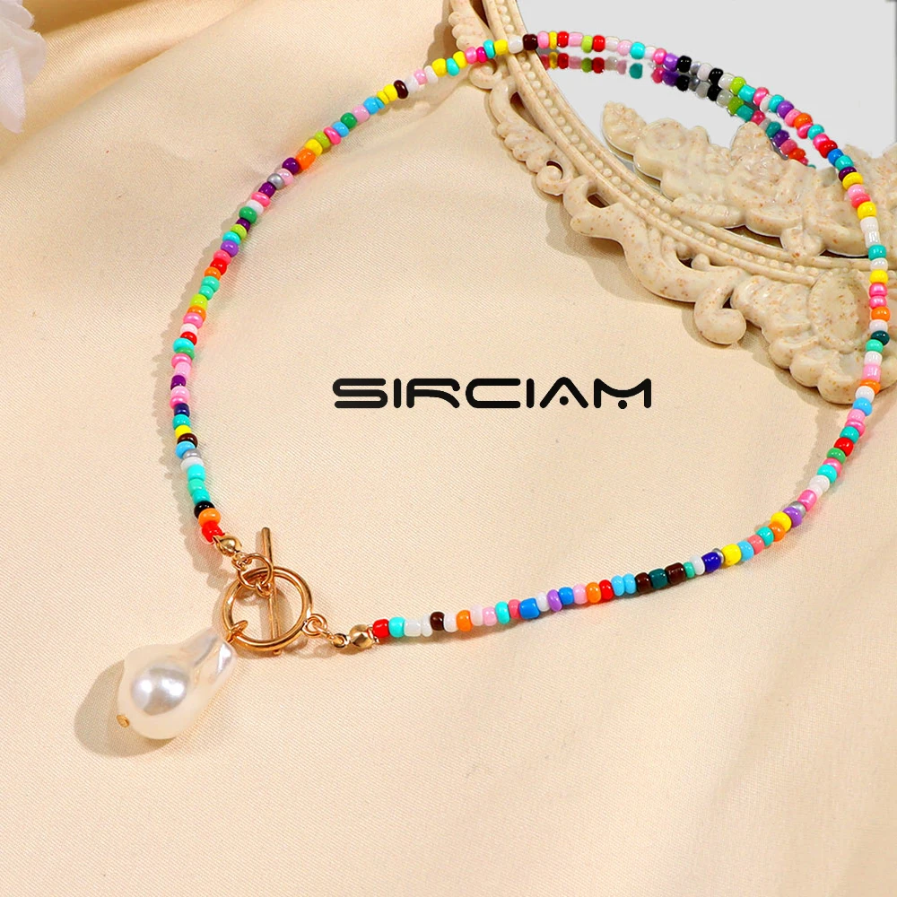 2021 New Trend Irregular Pearl Rainbow Beaded Necklace For Women Colorful Seed Bead Choker Simple Necklace Y2K Vacation Jewelry
2021 New Trend Irregular Pearl Rainbow Beaded Necklace For Women Colorful Seed Bead Choker Simple Necklace Y2K Vacation Jewelry