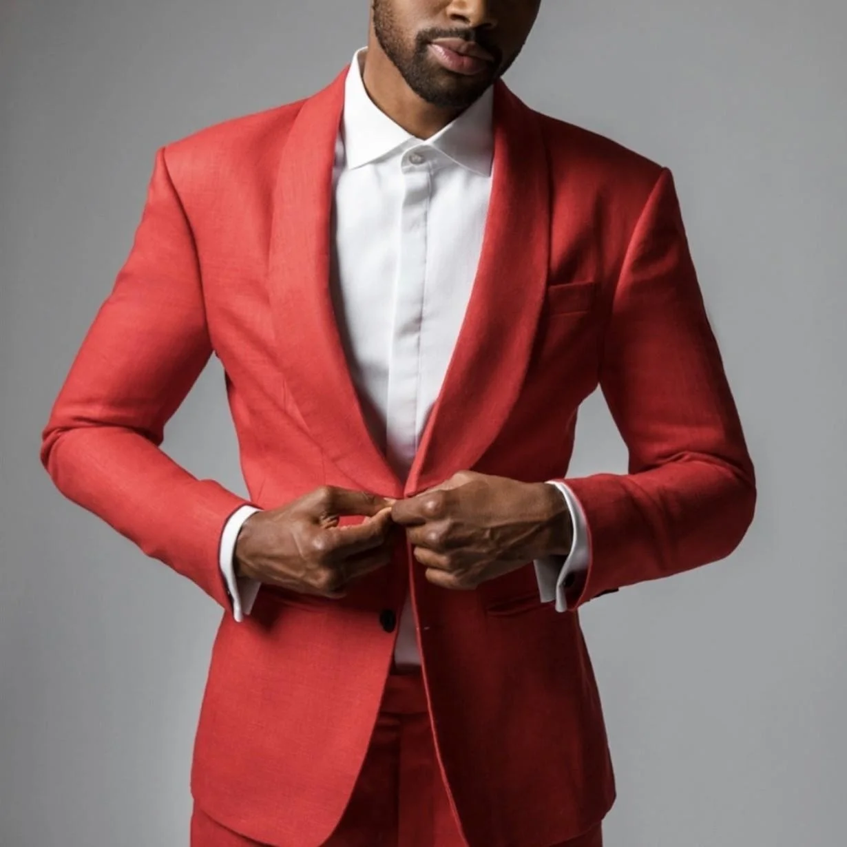 2 шт., новые красные свадебные смокинги, облегающие костюмы для жениха, обеденные боковые разветвители, изготовленные на заказ костюмы для ф... 
2 шт., новые красные свадебные смокинги, облегающие костюмы для жениха, обеденные боковые разветвители, изготовленные на заказ костюмы для ф...