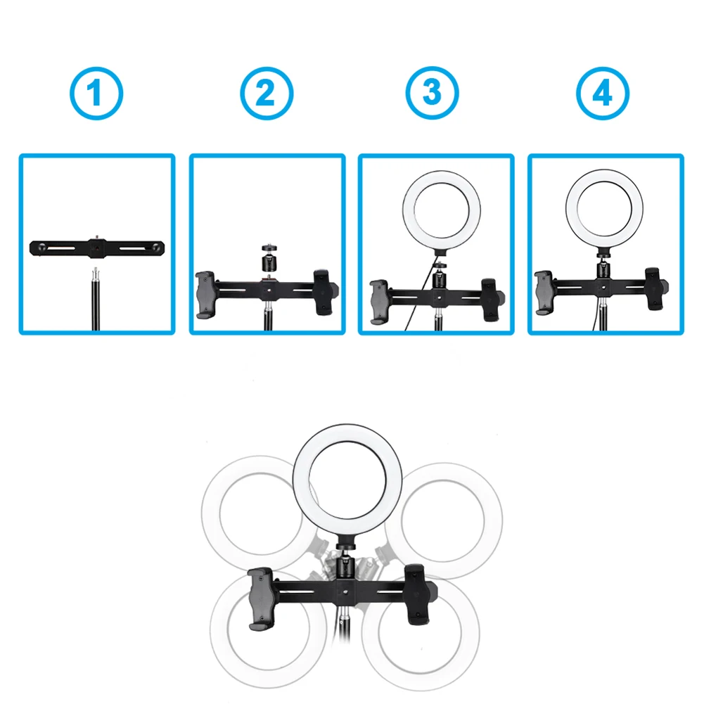 6.3 inch LED Ring Light Photography Lighting Selfie Lamp Dimmable With Tripod for Youtube Makeup Video Live Photo Studio
6.3 inch LED Ring Light Photography Lighting Selfie Lamp Dimmable With Tripod for Youtube Makeup Video Live Photo Studio