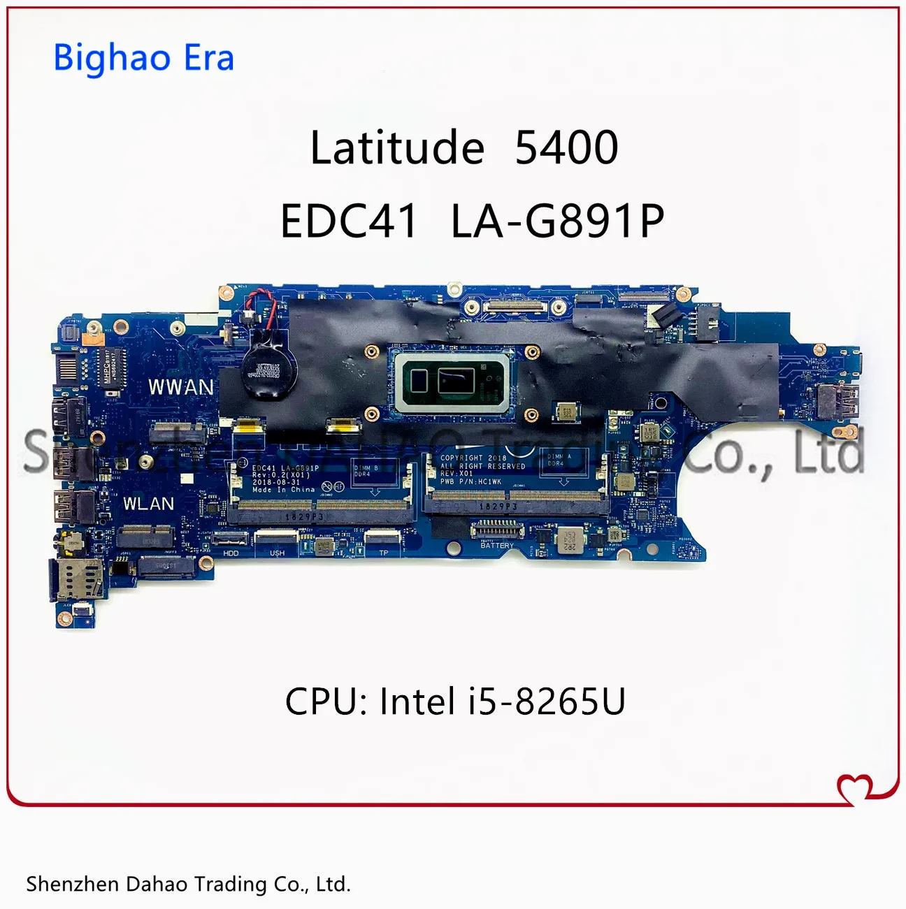 Материнская плата для ноутбука DELL Latitude 5400, модель EDC41 LA-G891P/8365U DDR4 CN 03WM4C 3WM4C I5-8265U 100% полностью протестирована
Материнская плата для ноутбука DELL Latitude 5400, модель EDC41 LA-G891P/8365U DDR4 CN 03WM4C 3WM4C I5-8265U 100% полностью протестирована