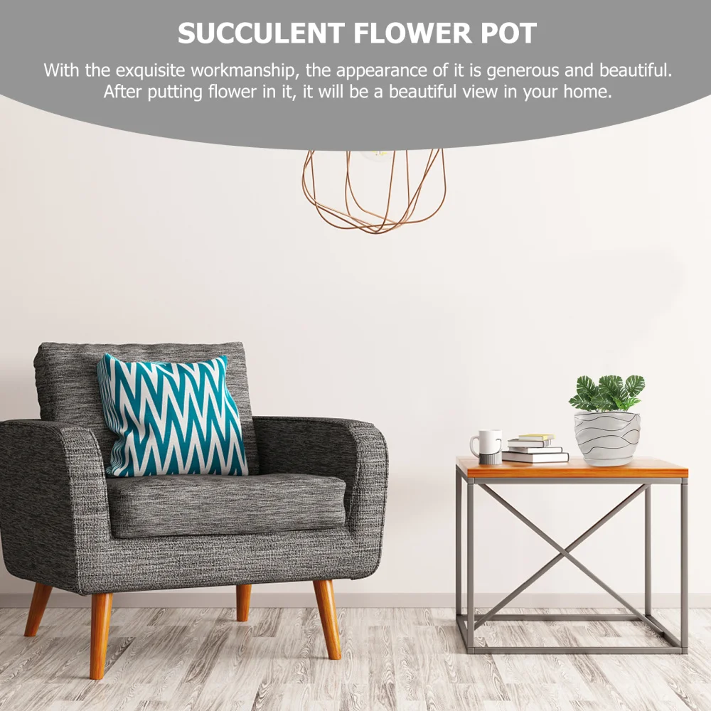 3pcs Ceramic Succulent Pot Useful Flower Pot Tabletop Decoration for Plant 
3pcs Ceramic Succulent Pot Useful Flower Pot Tabletop Decoration for Plant