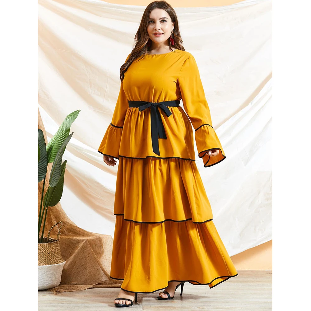Muslim Abaya Women Layered Maxi Dress Plus Size Long Party Gown Ruffle Jilbab Dubai Kaftan Turkish Caftan Islamic Clothing Robe
Muslim Abaya Women Layered Maxi Dress Plus Size Long Party Gown Ruffle Jilbab Dubai Kaftan Turkish Caftan Islamic Clothing Robe
