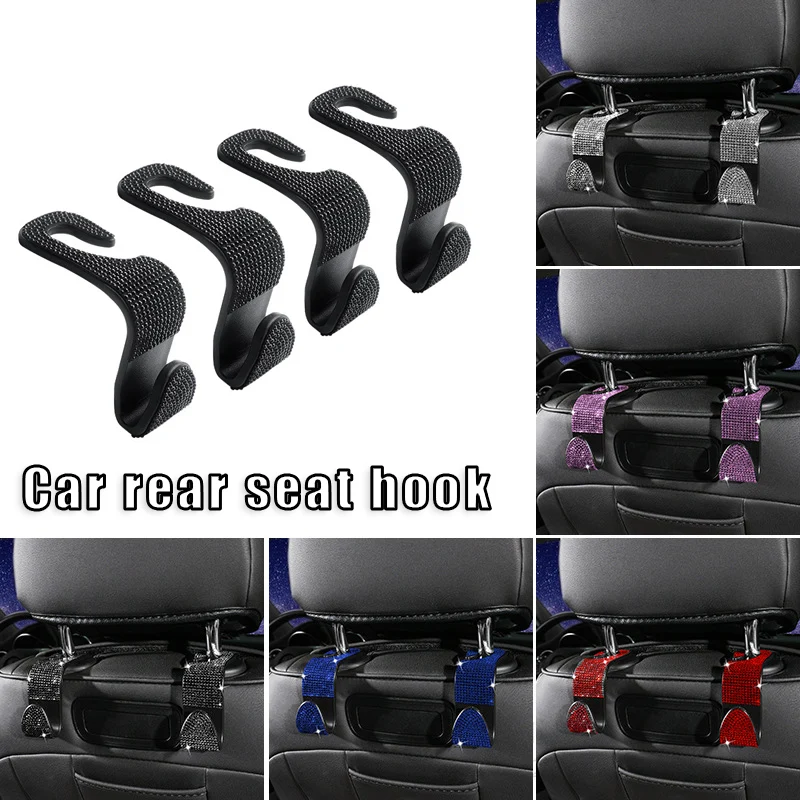 Bling Rhinestone Car Seat Hooks Headrest Hangers for Handbag Purse Clothes Hat Universal Vehicle Interior Decor 1/2/4pcs A66
Bling Rhinestone Car Seat Hooks Headrest Hangers for Handbag Purse Clothes Hat Universal Vehicle Interior Decor 1/2/4pcs A66