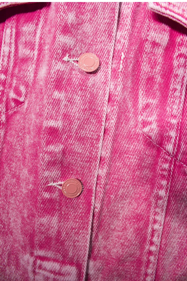 Women Jacket Spring/Summer 2021 New Coat Fashionable Casual Pink Washed Loose Denim Jacket
Women Jacket Spring/Summer 2021 New Coat Fashionable Casual Pink Washed Loose Denim Jacket