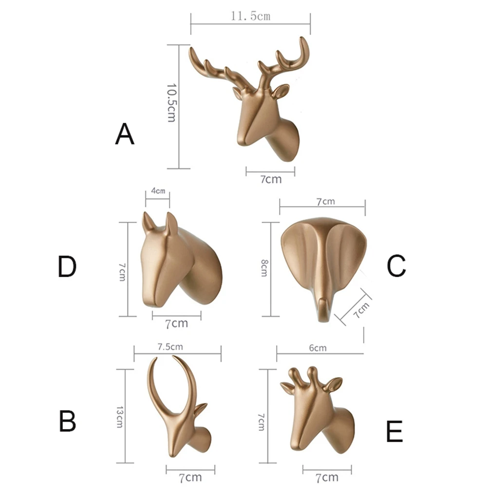 Wall Hook Key Holder Room Storage Hanger Handbag Hook Hat Scarf Resin Creative Animal Head Decorative Hook Home Decor 
Wall Hook Key Holder Room Storage Hanger Handbag Hook Hat Scarf Resin Creative Animal Head Decorative Hook Home Decor