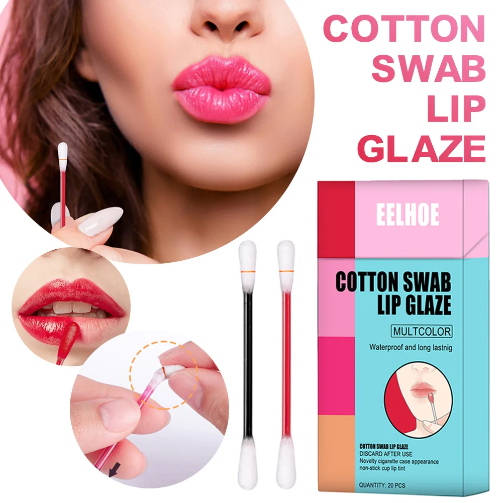 20 Sticks Cotton Swab Lipstick Cigarette Lip Stick Long Lasting Waterproof Disposable Portable Gloss Liquid Non-Stick Lipstick
20 Sticks Cotton Swab Lipstick Cigarette Lip Stick Long Lasting Waterproof Disposable Portable Gloss Liquid Non-Stick Lipstick