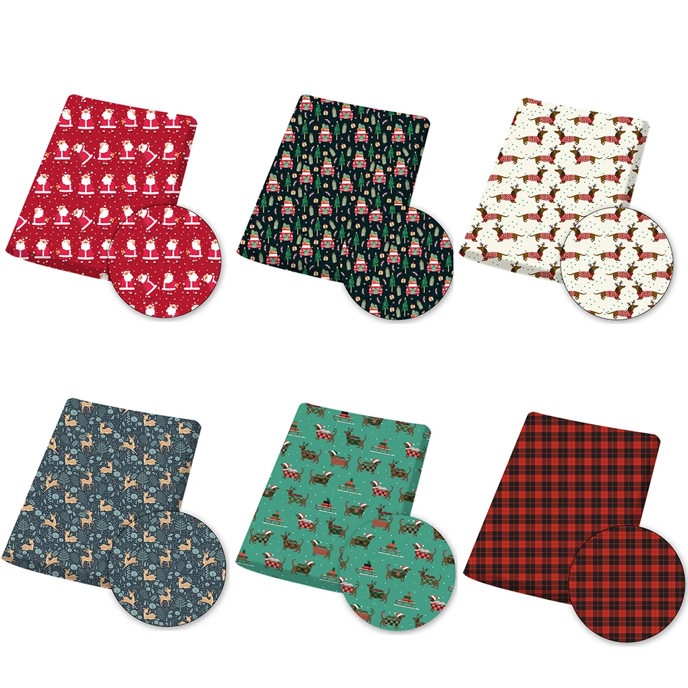Christmas Polyester Cotton Fabric Cartoon Santa Claus Dogs Printed Cloth Sheets Handmade Masks Materials Dolls Making 45*145 cm
Christmas Polyester Cotton Fabric Cartoon Santa Claus Dogs Printed Cloth Sheets Handmade Masks Materials Dolls Making 45*145 cm