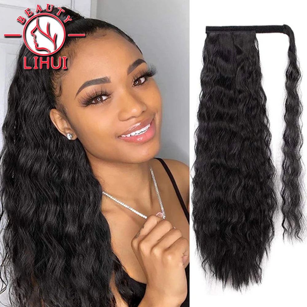 24inch Kinky Curly Ponytail Long Wave Ponytail Wrap Hair Around Ponytail Clip in Synthetic Hair Extensions Natural Hairpiece
24inch Kinky Curly Ponytail Long Wave Ponytail Wrap Hair Around Ponytail Clip in Synthetic Hair Extensions Natural Hairpiece