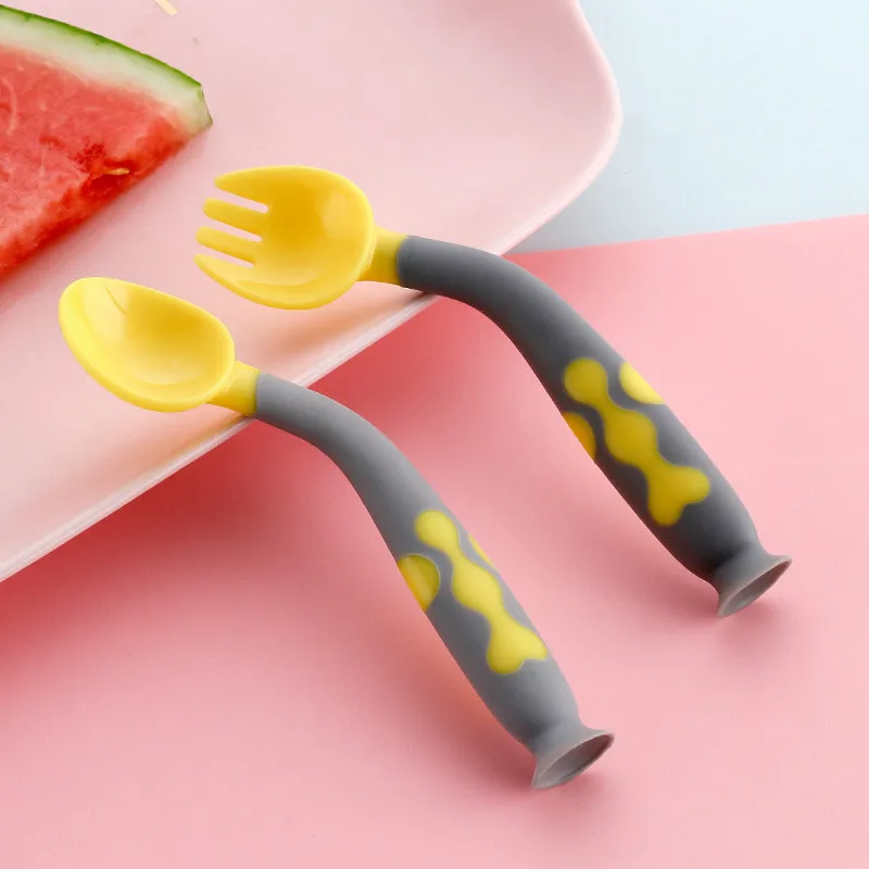 2 Sets Baby Utensils Spoons Forks Set For Toddler Babies Children Training Spoon Easy Grip Bendable Soft Self Feeding Learning
2 Sets Baby Utensils Spoons Forks Set For Toddler Babies Children Training Spoon Easy Grip Bendable Soft Self Feeding Learning