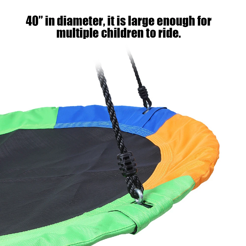 Outdoor 1M 40inch Saucer Rotate Tree Nest Swing 900D 600lbs Flying Giant Rope Round Swing Camping Equipment
Outdoor 1M 40inch Saucer Rotate Tree Nest Swing 900D 600lbs Flying Giant Rope Round Swing Camping Equipment