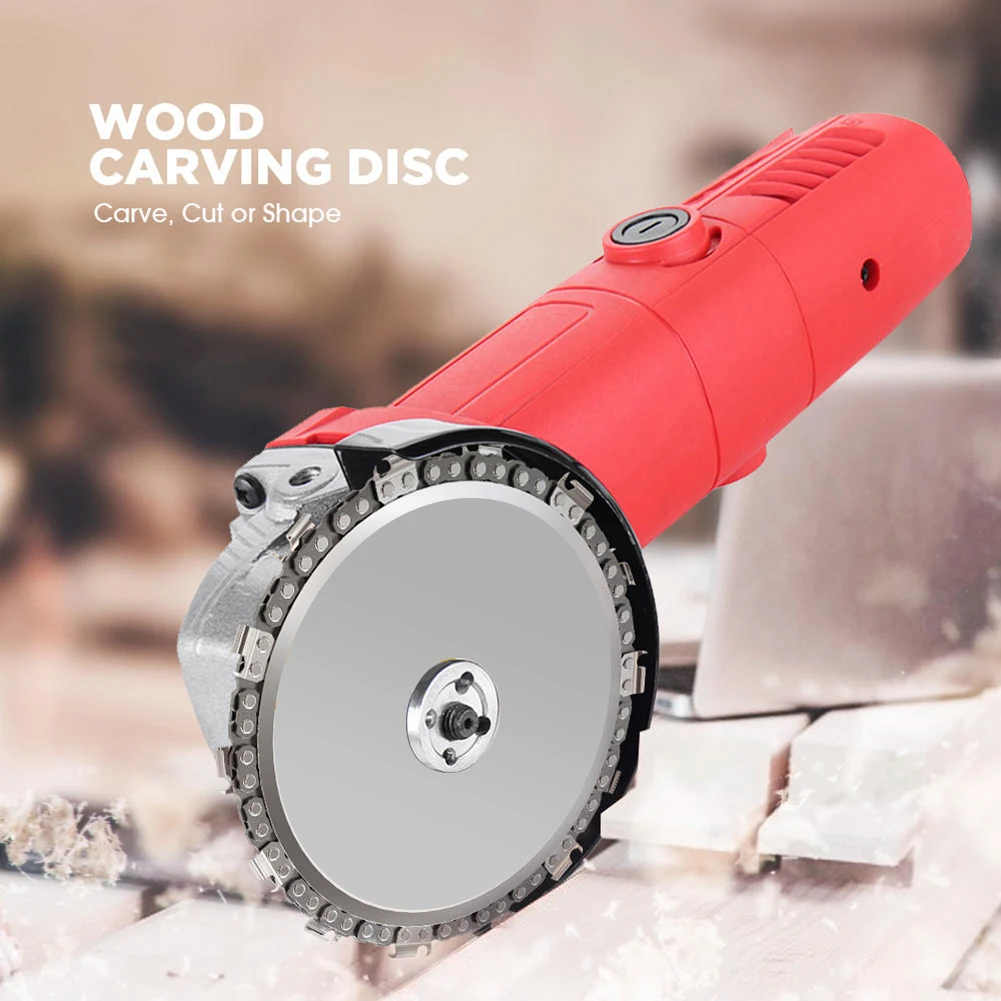 4 inch 22 Tooth Woodworking Grinder Chain Wood Carving Disc for 125mm Angle Grinder Teeth Sharpener Chainsaw for Carving/Cutting
4 inch 22 Tooth Woodworking Grinder Chain Wood Carving Disc for 125mm Angle Grinder Teeth Sharpener Chainsaw for Carving/Cutting