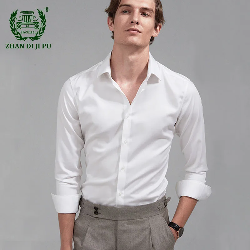 100% Cotton Dress Shirts Men Long Sleeve Business Casual Social Office Shirt Male High Quality Solid British Style Slim Fit Coat
100% Cotton Dress Shirts Men Long Sleeve Business Casual Social Office Shirt Male High Quality Solid British Style Slim Fit Coat