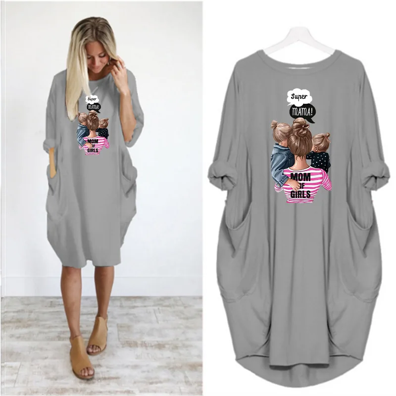 Kid&mom Print Women Oversize Midi Dress Autumn Long Sleeve Party Casual Loose Vintage Dresses o Neck Pockets Vestidos Streetwear
Kid&mom Print Women Oversize Midi Dress Autumn Long Sleeve Party Casual Loose Vintage Dresses o Neck Pockets Vestidos Streetwear