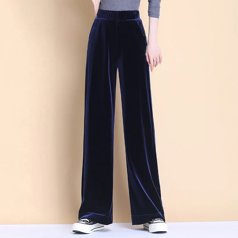 4XL Fall Winter 2021 Velvet Wide Leg Pants Women High Waist Loose Drop Straight Pants Women Drop Grey Floor Length Pants Femme
4XL Fall Winter 2021 Velvet Wide Leg Pants Women High Waist Loose Drop Straight Pants Women Drop Grey Floor Length Pants Femme