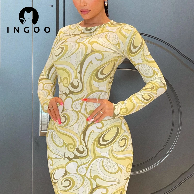 Женское платье с длинным рукавом INGOO Party, 2021, сексуальное, модное, яркое, до щиколотки, облегающее платье для клуба, Vestido
Женское платье с длинным рукавом INGOO Party, 2021, сексуальное, модное, яркое, до щиколотки, облегающее платье для клуба, Vestido