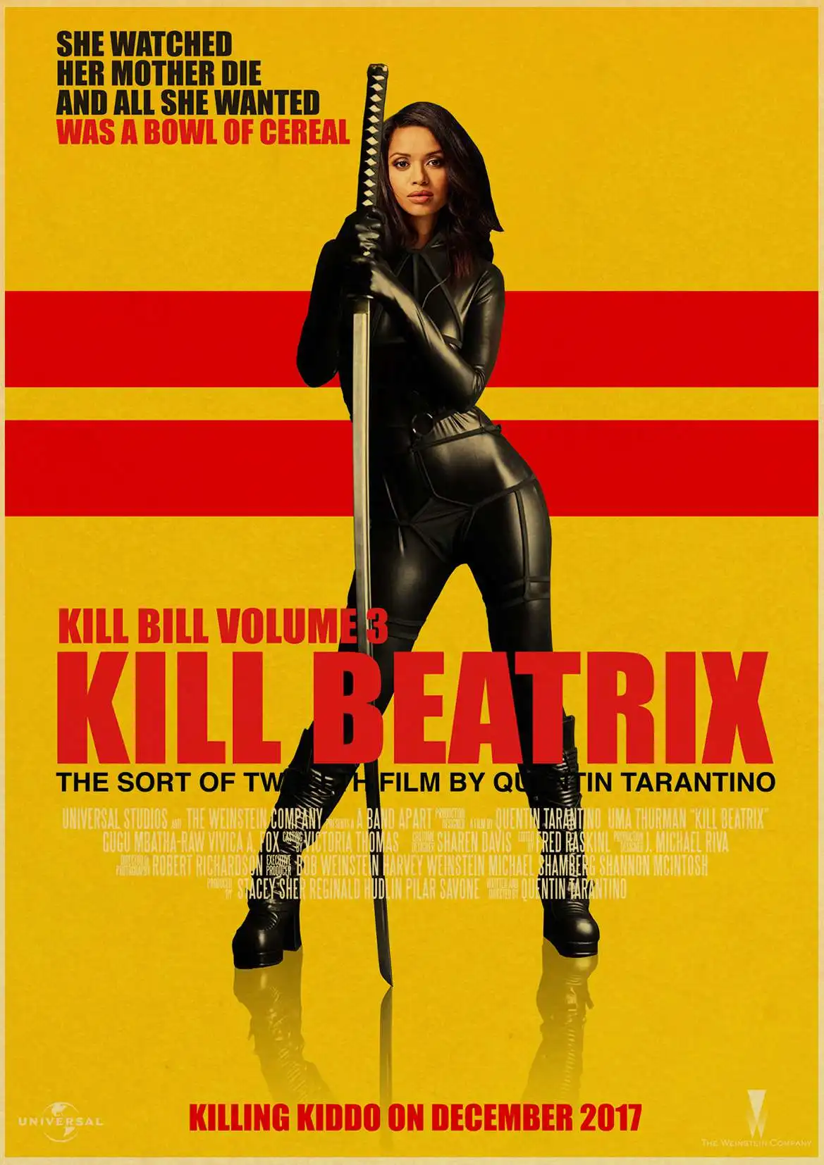 Kill Bill Vol.1 classic movie retro poster kraft paper bar cafe living room dining room wall decoration
Kill Bill Vol.1 classic movie retro poster kraft paper bar cafe living room dining room wall decoration