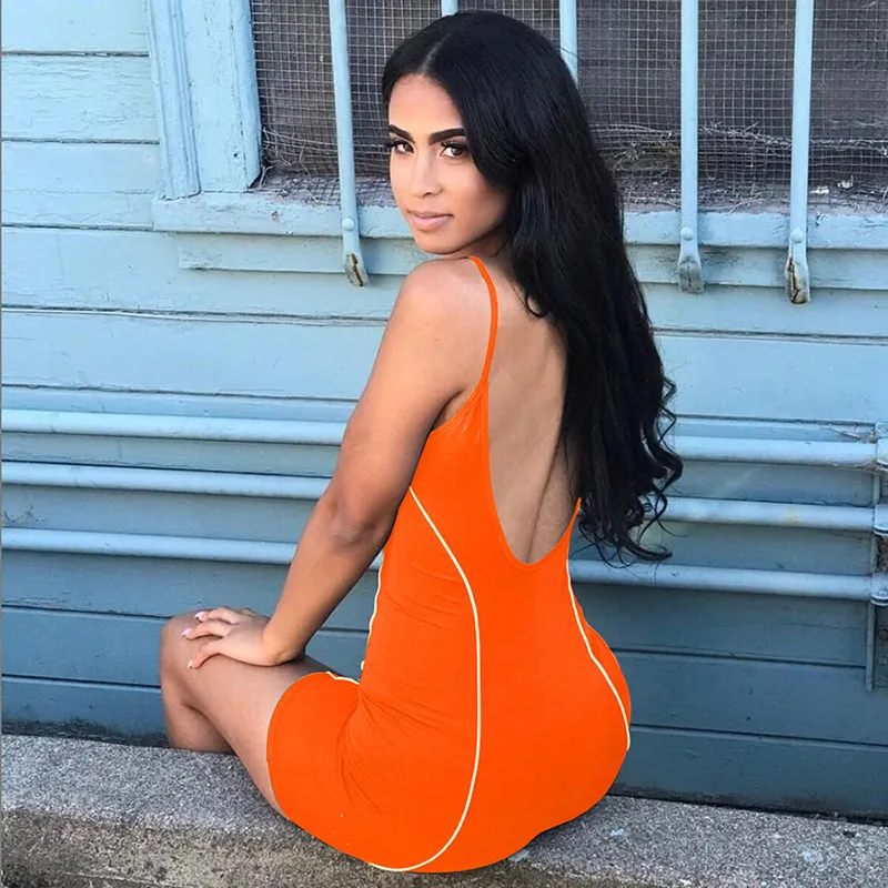 2021 Women Sexy Strapless Playsuit Neon Color Skinny Bodysuit Reflective Striped Patchwork Strap Backless Fitness Outfit
2021 Women Sexy Strapless Playsuit Neon Color Skinny Bodysuit Reflective Striped Patchwork Strap Backless Fitness Outfit