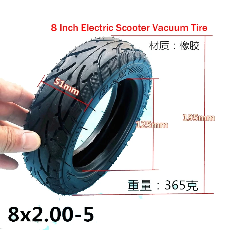 8 Inch Electric Scooter 8x2.00-5 Inner and Outer Pneumatic Tire Butyl Inner Tube Thickened Vacuum Tire and Wheel Hub
8 Inch Electric Scooter 8x2.00-5 Inner and Outer Pneumatic Tire Butyl Inner Tube Thickened Vacuum Tire and Wheel Hub