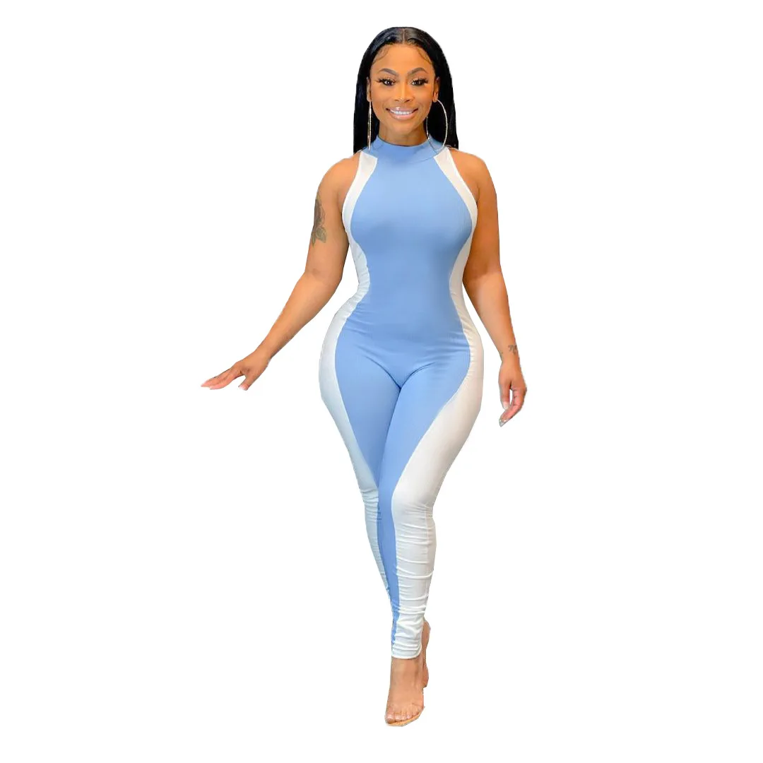 Stitching sleeveless naked back jumpsuit wholesale best top fashion sexy clothes women jumpsuit
Stitching sleeveless naked back jumpsuit wholesale best top fashion sexy clothes women jumpsuit