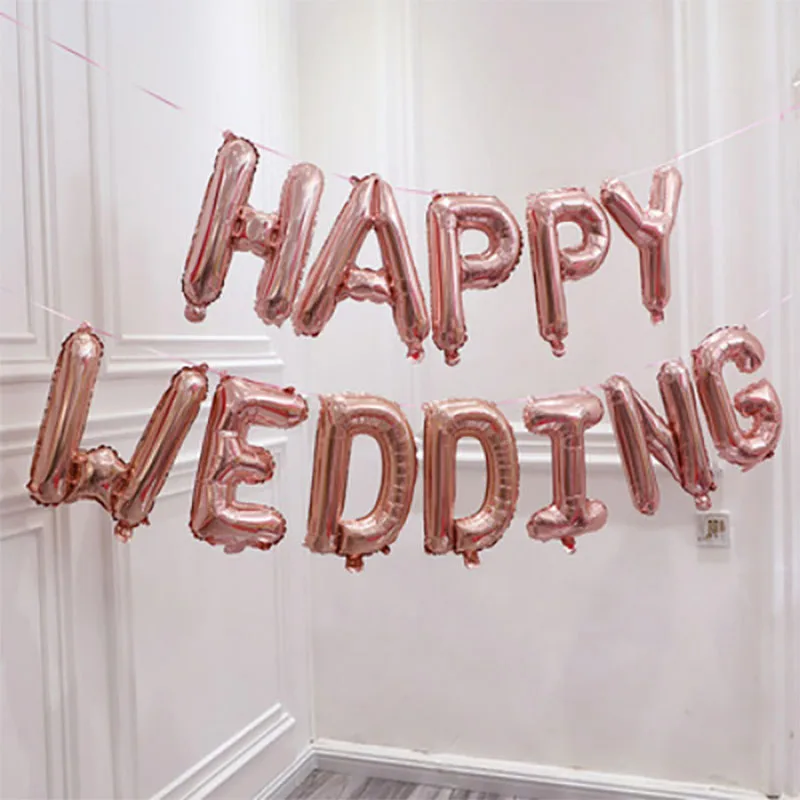 16inch Happy Wedding Decoration Letter Foil Balloons Red Rose Gold Silver Bride To Be Wedding Marriage Party Decor Supplies
16inch Happy Wedding Decoration Letter Foil Balloons Red Rose Gold Silver Bride To Be Wedding Marriage Party Decor Supplies