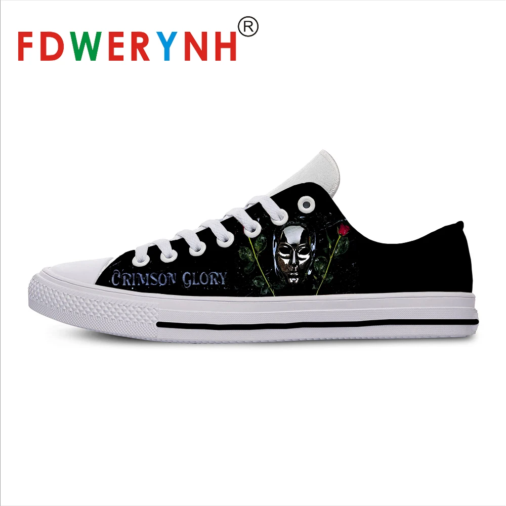

Crimson Glory Band Most Influential Metal Bands of All Time Men's Low-top Casual Shoes 3D Pattern Logo Men Shoes