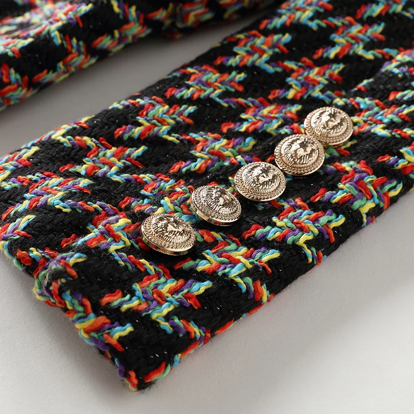 High Quality Newest Fashion 2020 Runway Designer Blazers Women's Long Sleeve Lion Buttons Houndstooth Woolen Tweed Jacket Coat
High Quality Newest Fashion 2020 Runway Designer Blazers Women's Long Sleeve Lion Buttons Houndstooth Woolen Tweed Jacket Coat