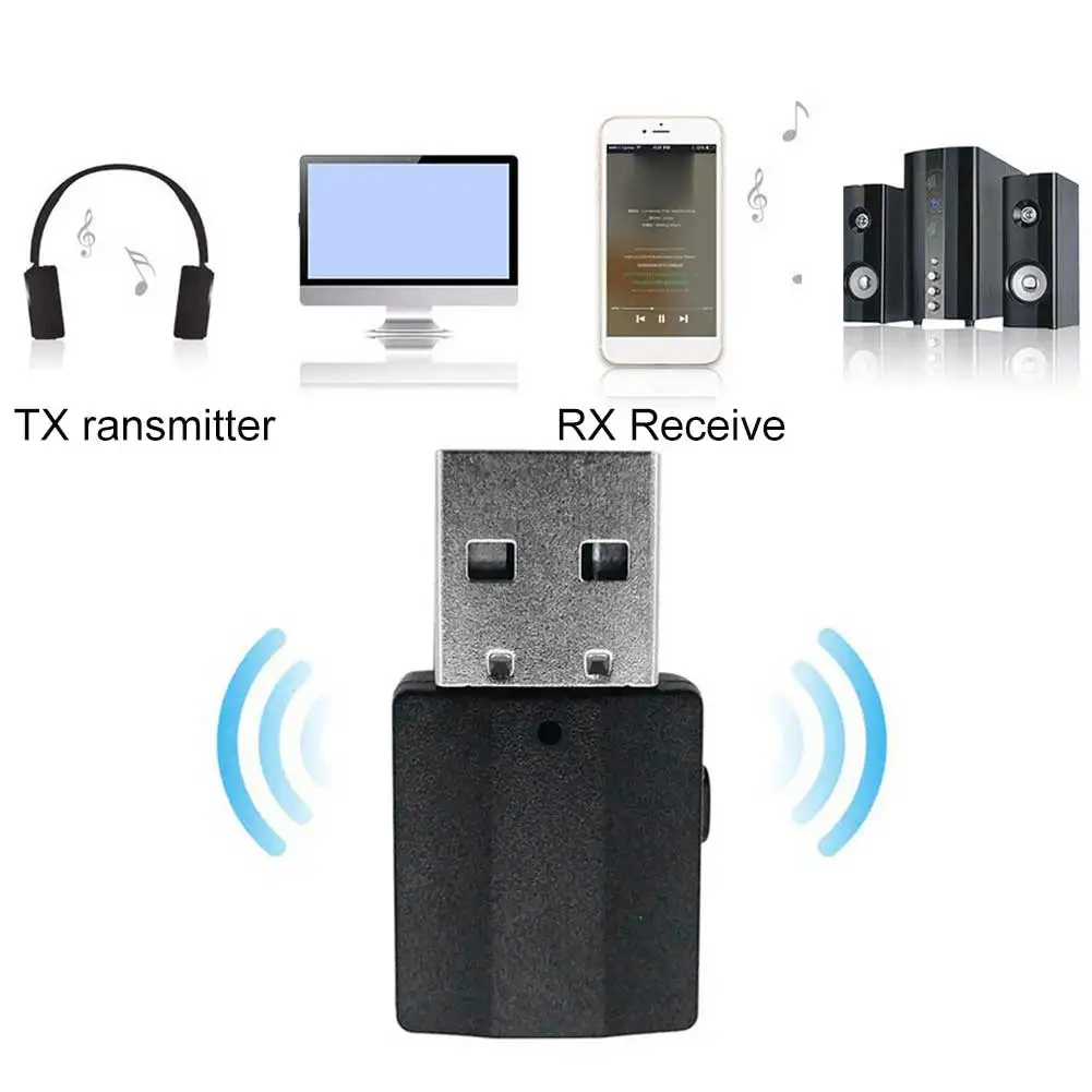 2 в 1 Wi-Fi USB Mini 3 5 мм AUX Bluetooth 0 аудиоприемник передатчик беспроводной