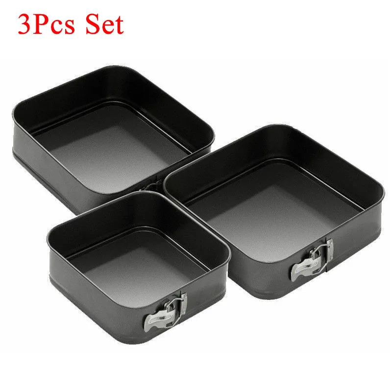 3Pcs/Set Square Shape Cake Tins Mold Non Stick Baking Bake Trays Pan Carbon Steel Kitchen Supplies Accessories
3Pcs/Set Square Shape Cake Tins Mold Non Stick Baking Bake Trays Pan Carbon Steel Kitchen Supplies Accessories