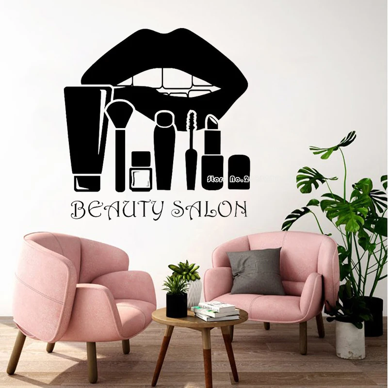 Makeup Studio Wall Decals Makeup Tool Sign Art Vinyl Wall Stickers Cosmetics Lipstick Beauty Salon Wall Art Mural Posters LL869 
Makeup Studio Wall Decals Makeup Tool Sign Art Vinyl Wall Stickers Cosmetics Lipstick Beauty Salon Wall Art Mural Posters LL869
