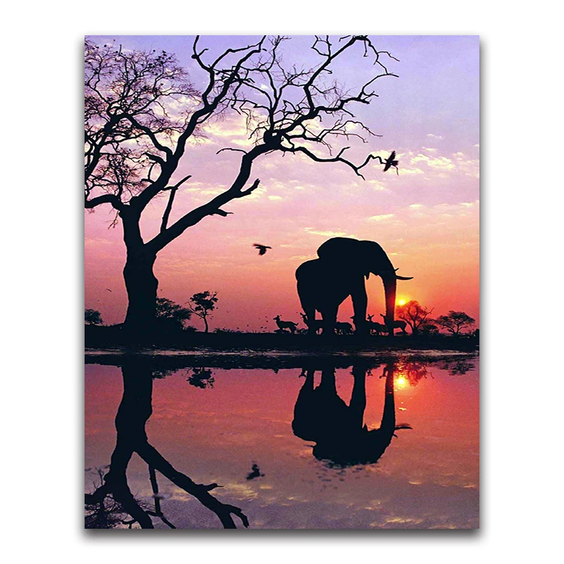Animal elephant diamond painting cross stitch sunset landscape full diamond mosaic elephant 5D diamond embroidery tree
Animal elephant diamond painting cross stitch sunset landscape full diamond mosaic elephant 5D diamond embroidery tree
