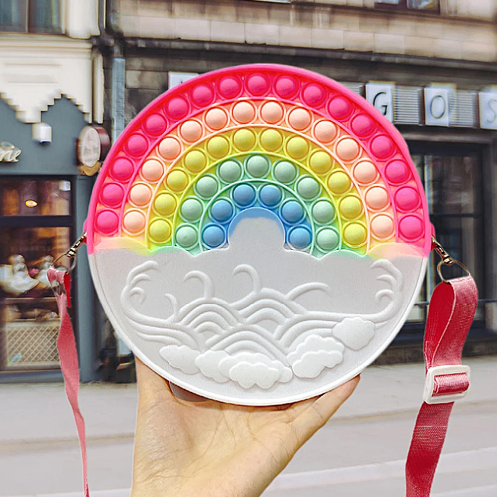 Rainbow Cloud Fidget Toys Shoulder Bags Push Bubbles Toy Ladies Bag Simple Dimple Crossbody Bags for Girls Streetwear
Rainbow Cloud Fidget Toys Shoulder Bags Push Bubbles Toy Ladies Bag Simple Dimple Crossbody Bags for Girls Streetwear