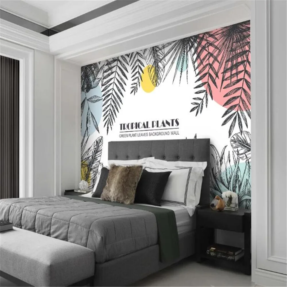 Milofi custom 3D wallpaper mural European modern minimalist hand-painted tropical plants TV background wall decorative painting
Milofi custom 3D wallpaper mural European modern minimalist hand-painted tropical plants TV background wall decorative painting