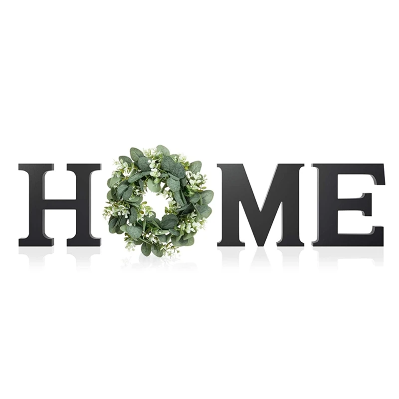 Wood Home Sign for Wall Decor Wooden Home Letters with Wreath Artificial Eucalyptus Farmhouse Home Sign for Living Room
Wood Home Sign for Wall Decor Wooden Home Letters with Wreath Artificial Eucalyptus Farmhouse Home Sign for Living Room
