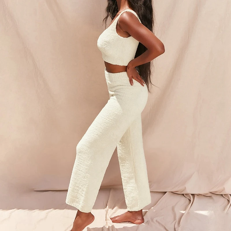 2set Women Knitted Plush Two Piece Set V Neck Fluffy Tank Crop Top High Waist Pants Outfit Suit S Beige Apricot/Pink
2set Women Knitted Plush Two Piece Set V Neck Fluffy Tank Crop Top High Waist Pants Outfit Suit S Beige Apricot/Pink