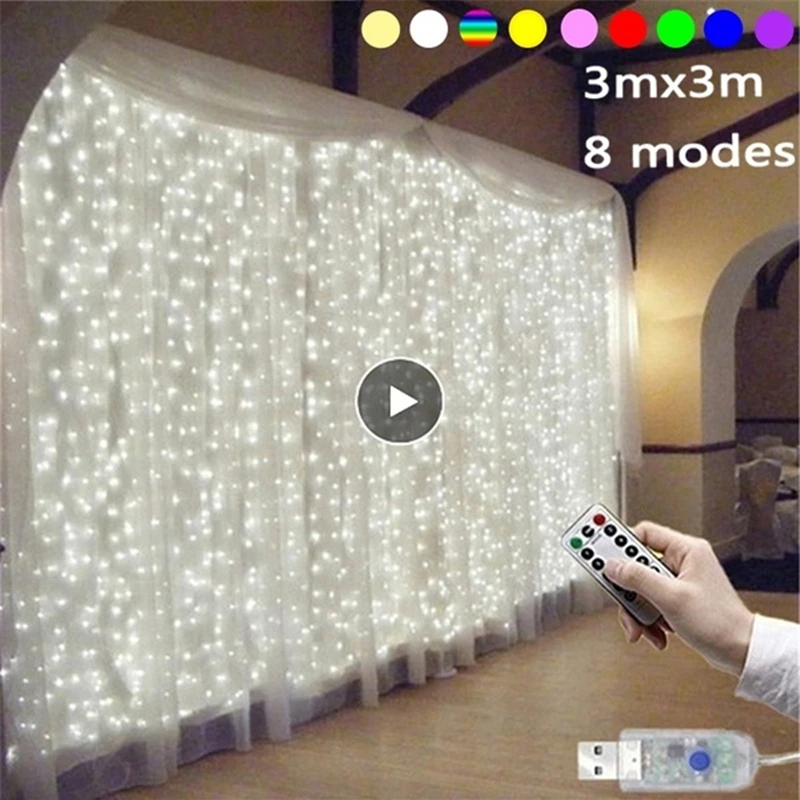 Curtains Decoration Lights String LED USB Power Remote Control Curtain Fairy Light Garland LED String Lights Party Wedding Decor
Curtains Decoration Lights String LED USB Power Remote Control Curtain Fairy Light Garland LED String Lights Party Wedding Decor