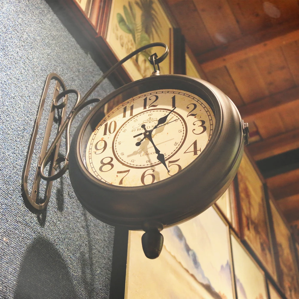 Black Creative Wall Clock Vintage Silent Industrial Living Room Wall Clock American Double Sided Reloj Pared Wall Clock 50wc
Black Creative Wall Clock Vintage Silent Industrial Living Room Wall Clock American Double Sided Reloj Pared Wall Clock 50wc