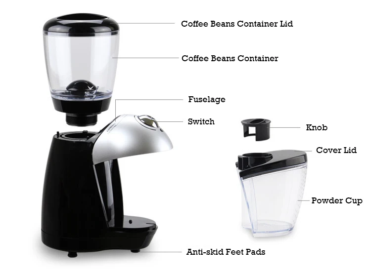 110V/220V Electric Coffee Burr Grinders Mill Powder Italian Cafe Bean Grinding Machine Fine Miller Stainless Steel Blade EU US
110V/220V Electric Coffee Burr Grinders Mill Powder Italian Cafe Bean Grinding Machine Fine Miller Stainless Steel Blade EU US
