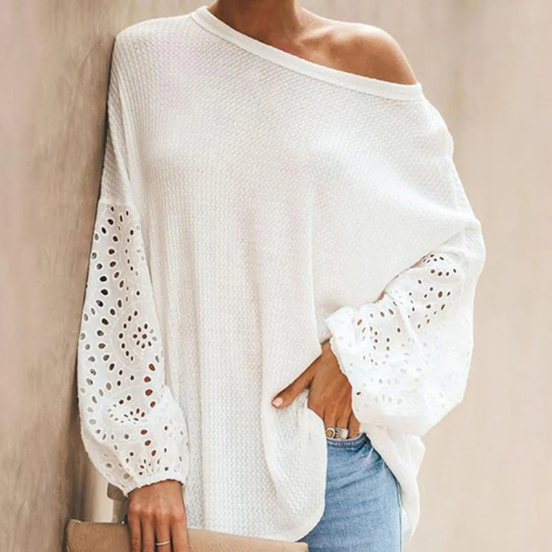 Elegant Lace Long Sleeve Shirt Women Vintage Hollow Out O-Neck Solid Tops Autumn Female Casual Top T-Shirt
Elegant Lace Long Sleeve Shirt Women Vintage Hollow Out O-Neck Solid Tops Autumn Female Casual Top T-Shirt