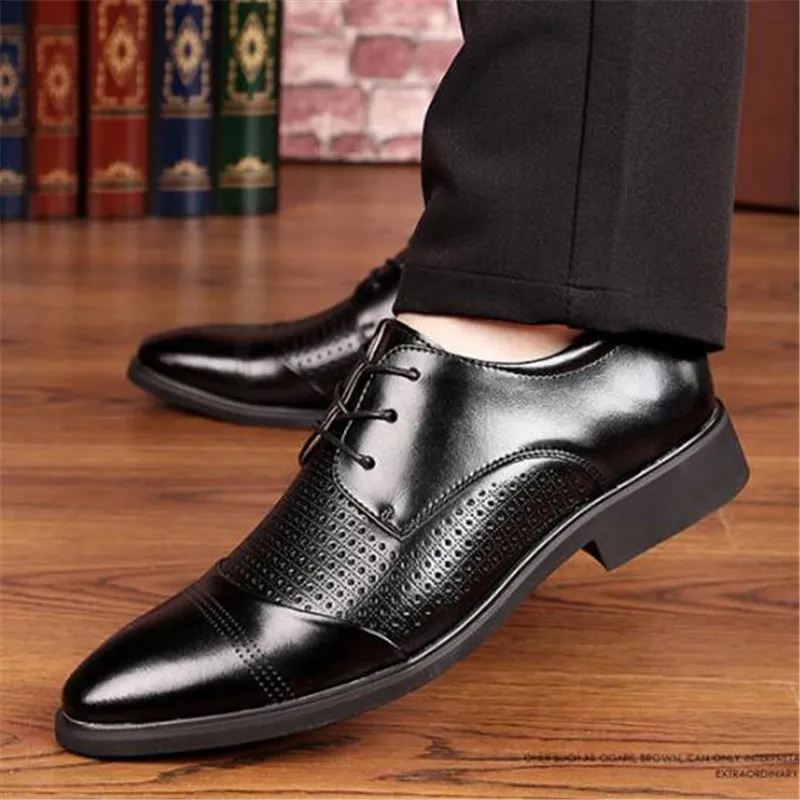 Breathable Men Summer Business Dress Shoes Formal Hollow Out Suits Shoes Slip On Men Oxfords Leather Men Footwear Big Size 38-47
Breathable Men Summer Business Dress Shoes Formal Hollow Out Suits Shoes Slip On Men Oxfords Leather Men Footwear Big Size 38-47
