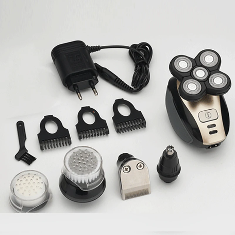 5 in 1 Rechargeable Electric Shaver Five Floating Heads Razors Hair Clipper Nose Ear Hair Trimmer Men Facial Cleaning Brush
5 in 1 Rechargeable Electric Shaver Five Floating Heads Razors Hair Clipper Nose Ear Hair Trimmer Men Facial Cleaning Brush