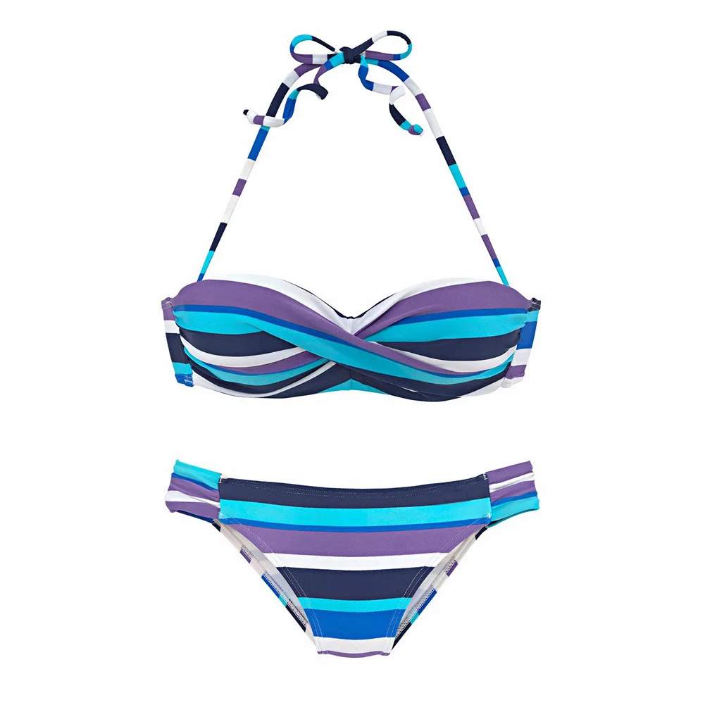 High Elasticity Bikini Two-Piece Swimsuits Padded Low Waist New Style Gradient Striped Strapless Two-Piece Set
High Elasticity Bikini Two-Piece Swimsuits Padded Low Waist New Style Gradient Striped Strapless Two-Piece Set