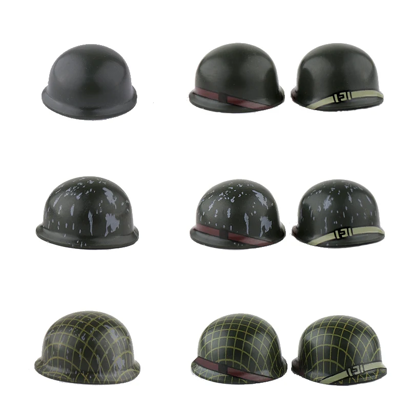 NEW WW2 Military M1 Helmet Accessries Building Blocks MOC WW2 USA soldier Figures M1 Shade net Helmet equipment Brick DIY toys
NEW WW2 Military M1 Helmet Accessries Building Blocks MOC WW2 USA soldier Figures M1 Shade net Helmet equipment Brick DIY toys