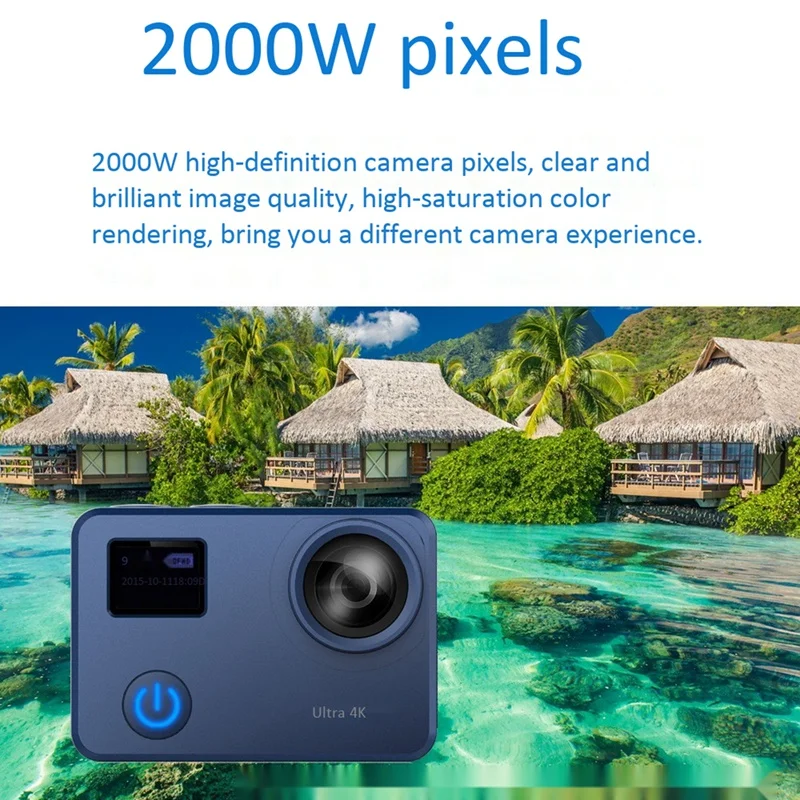 Sports Camera Outdoor 40M Waterproof Camera Cycling Travel Selfie DV Portable 4K HD Camera
Sports Camera Outdoor 40M Waterproof Camera Cycling Travel Selfie DV Portable 4K HD Camera