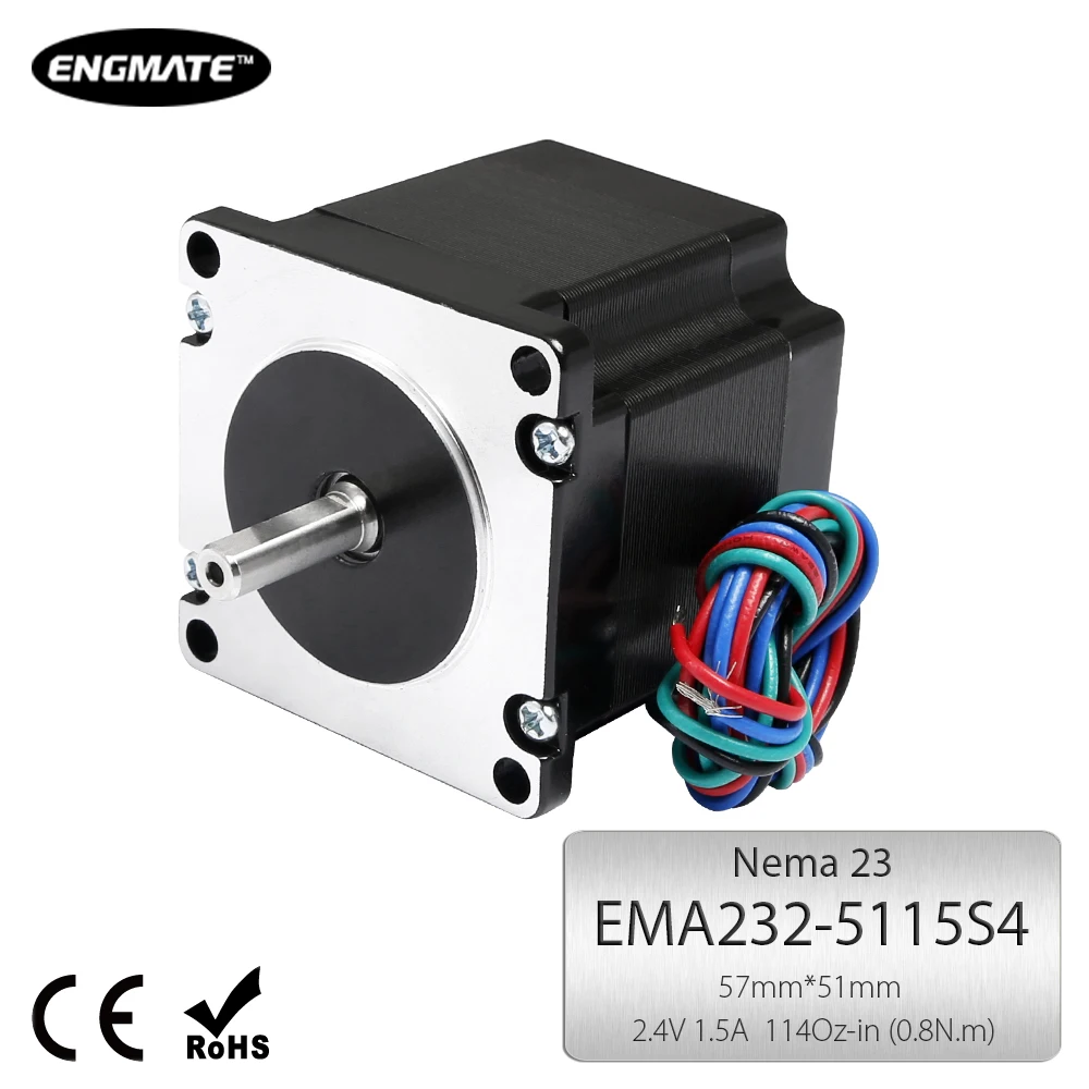 ENGMATE EMA232 5115S4 Nema 23 ЧПУ Шаговый Мотор 4 Провода Одновальный|stepper motor|motor motormotor stepper |