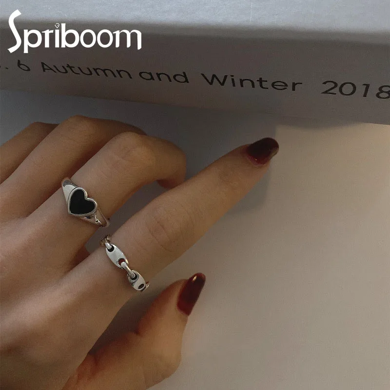 Black Love Heart Ring for Women Girls Silver Color Vintage Couple Rings Personality Trendy Jewelry Friend Party Accessories Gift
Black Love Heart Ring for Women Girls Silver Color Vintage Couple Rings Personality Trendy Jewelry Friend Party Accessories Gift