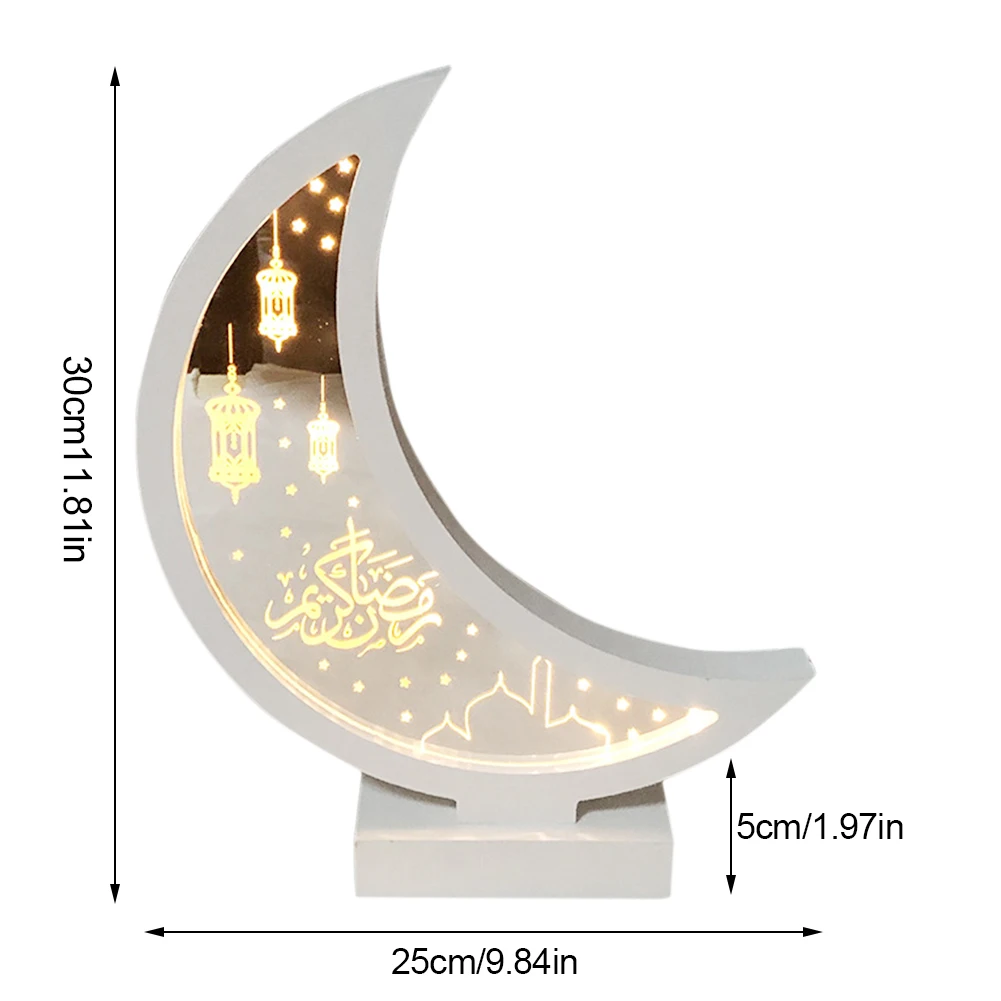 Ramadan Eid Mubarak Wooden Ornament Moon Lamp LED Night Light Islam Mosque Muslim Festival Decoration
Ramadan Eid Mubarak Wooden Ornament Moon Lamp LED Night Light Islam Mosque Muslim Festival Decoration